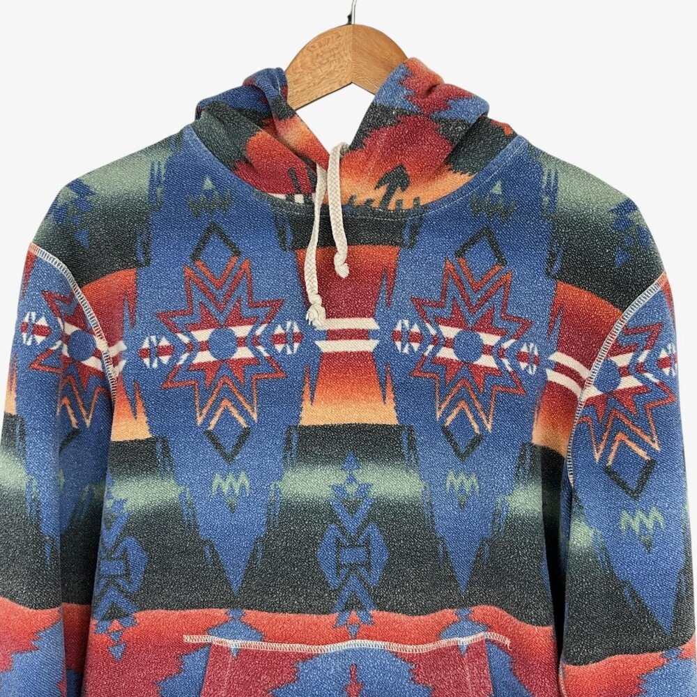 Polo Ralph Lauren Beacon Aztec Southwestern Fleece Hoodie Mens Medium Pullover - Picture 2 of 15